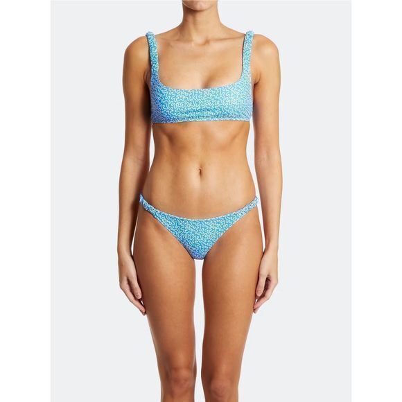 NEW  FISCH Colombier Square Neck Bikini Top, Blue, Large - Picture 2 of 11